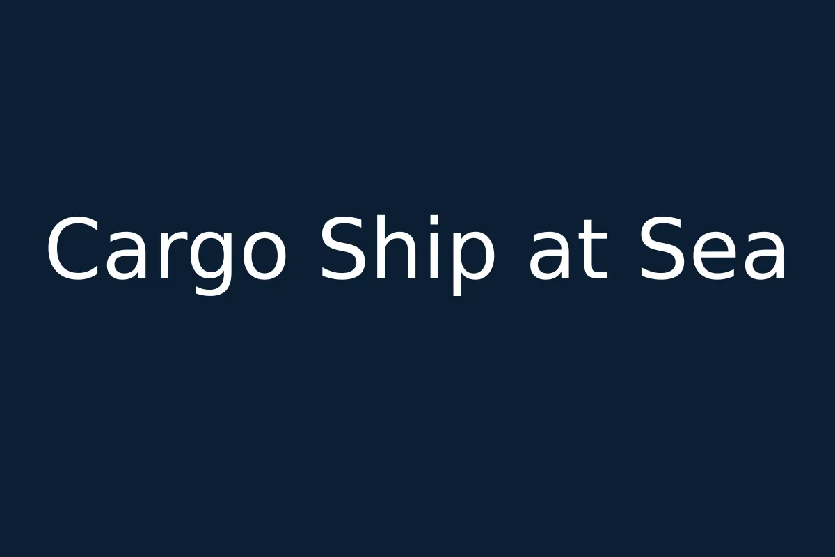 Massive container ship navigating ocean waters